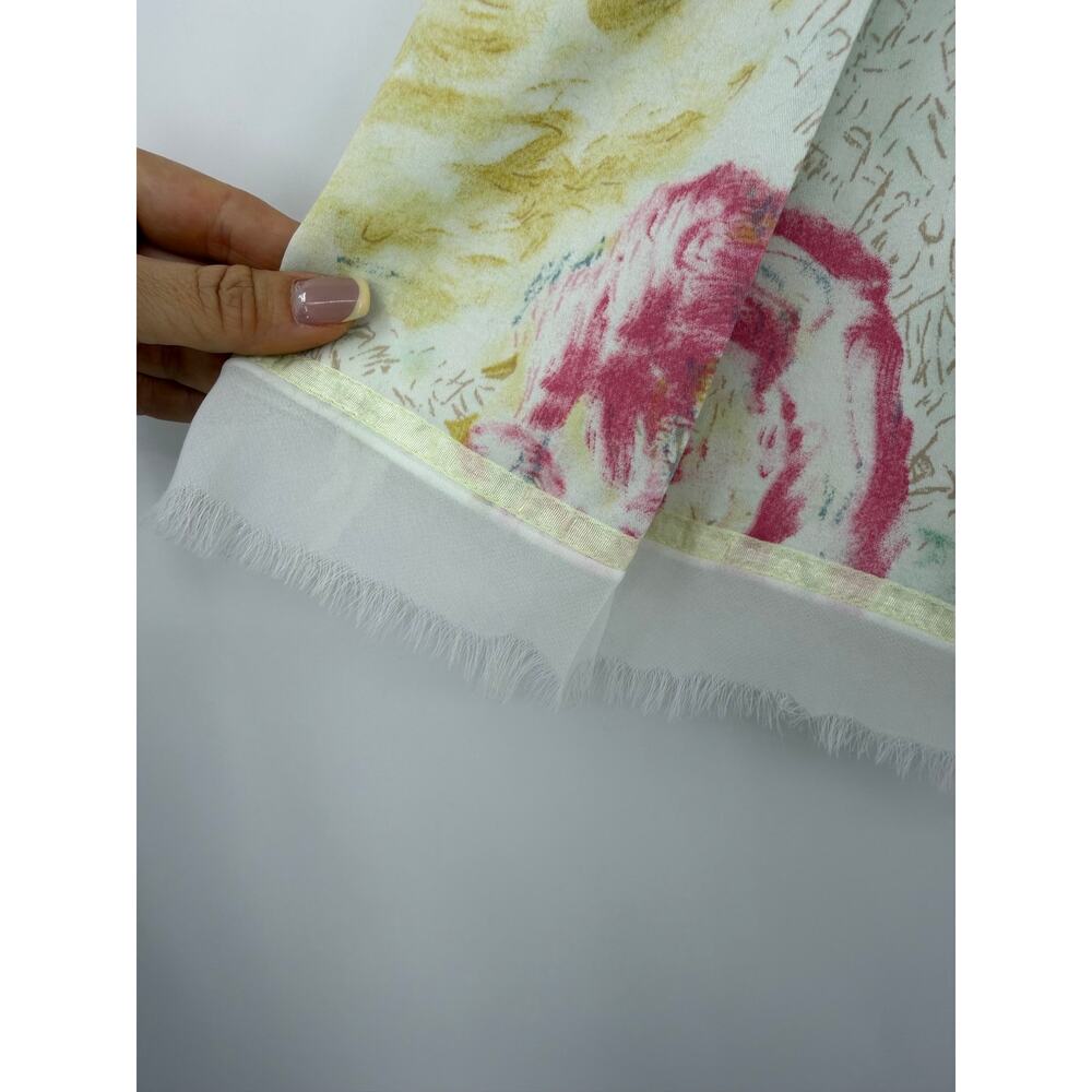 Vintage Odille Womens Skirt Size 10 Knee Length Watercolour Floral Cotton Boho - Picture 3 of 9